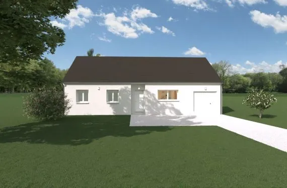 Photo maison 95&nbsp;m²<br>sur terrain 1220&nbsp;m²